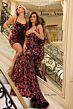 Jessica Angel 2494 Floral Sequin Lace-Up Dress