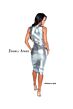 Jessica Angel 873 Plunging Neckline Short Metallic Dress