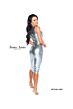 Jessica Angel 873 Plunging Neckline Short Metallic Dress