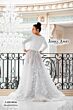 Jessica Angel 10036 Floral Skirt Three Quarter Sleeve Wedding Dress