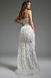 Jovani JB37327 Feather Skirt Lace Corset Bridal Dress