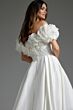 Jovani JB40795 Floral Sleeve Button Back Wedding Dress