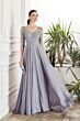 Alyce Paris 27475 Lace Bodice Three Quarter Sleeve Dress