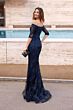 Alyce Paris 27495 Beaded Lace Off The Shoulder Dress