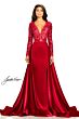 Johnathan Kayne 8013 Long Overskirt Cutout Back Dress