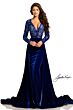 Johnathan Kayne 8013 Long Overskirt Cutout Back Dress