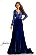 Johnathan Kayne 8013 Long Overskirt Cutout Back Dress