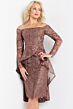 Jovani 04452 Coffee Dress