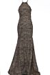 Jovani JVN1139 Lace-Up Back High Neck Dress
