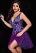 Jovani 26096 Embroidered Bodice Basque Waist Dress