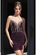 Jovani 52494 Slit Skirt Plunging Neck Dress