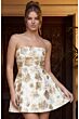Jovani 52555 Straight Neckline Floral Dress