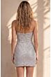 Jovani 53289 Straight Neck Lattice Beaded Dress