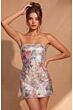 Jovani 53965 Straight Neckline Lace-Up Dress