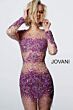 Jovani 47598 Beaded Sheer Short Party Dress