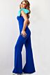 Jovani 22589 Shoulder Bow Asymmetric Neck Jumpsuit