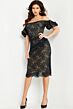Jovani 23812 Beaded Lace Off The Shoulder Dress