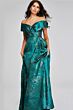 Jovani 40296 Off The Shoulder Pleated Dress