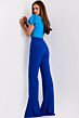 Jovani 43755 Bubble Sleeve Flare Leg Jumpsuit