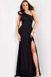Jovani 43970 Slit Skirt One Shoulder Dress