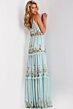 Jovani 44060 Spaghetti Strap V-Neck Dress