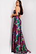 Jovani 44714 High Slit Floral Dress