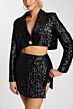 Jovani 46306 Blazer Top Leather Dress