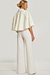 Jovani 46781 Notched Neckline Three Piece Jumpsuit