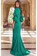Jovani 43052 V-Neck Bishop Sleeve Fitted Dress