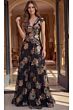 Jovani 46493 Cap Sleeve A-Line Sequin Floral Dress