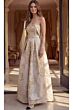 Jovani 46550 Pleated Skirt Strapless Straight Neck Dress