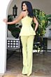 Jovani 46671 Halter Neck Peplum Top Pant Suit