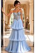 Jovani 48948 Tiered Skirt Beaded Strapless Bodice Dress