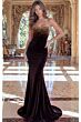 Jovani 48954 Sweetheart Neck Beaded Velvet Dress