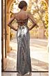 Jovani 49217 High Slit Strappy Back Sequined Dress
