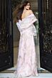 Jovani 51990 Asymmetrical Neckline Blush Floral Dress