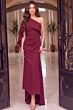 Jovani 52825 One Shoulder Cape Sleeve Column Dress