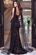 Jovani 54243 Peplum Waist Beaded Lace Black Dress