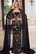 Jovani 55052 Black Multicolor Floral Sequin Mesh Dress