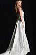 Jovani 06255 Pleated Overskirt Strapless Dress