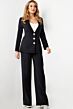 Jovani 07110 Collared Blazer Two Tone Pant Suit