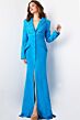Jovani 07552 Shawl Collar Front Slit Dress