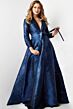 Jovani 23178 Tie Waist Collar Neckline Dress