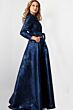 Jovani 23178 Tie Waist Collar Neckline Dress