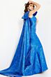 Jovani 23742 One Shoulder Cape Dress