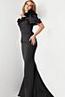 Jovani 24279 Floral Neckline One Shoulder Dress