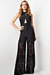 Jovani 06612 Lace Pants Halter Neck Jumpsuit