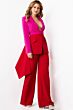 Jovani 07093 Two Tone Wide-Leg Pant Suit
