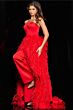 Jovani 22817 Feather Overskirt Strapless Jumpsuit