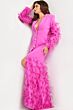 Jovani 23075 Feather Sleeves Blazer Dress